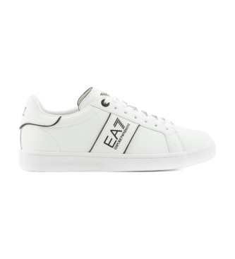 EA7 Classic Logo Leather Sneakers white