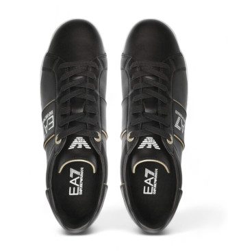 EA7 Classic Logo Leather Sneakers black