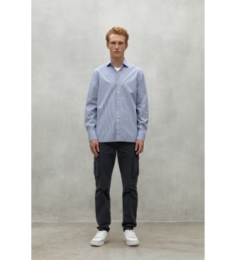 ECOALF Alfredo blauw shirt