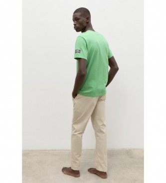 ECOALF T-shirt con spacco verde