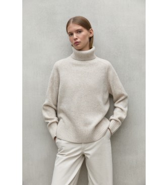 ECOALF Beżowy sweter w kolorze khaki