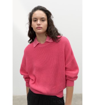 ECOALF Różowy sweter Cedar