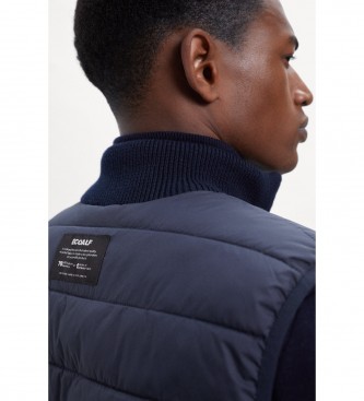 ECOALF Navy getrimd vest