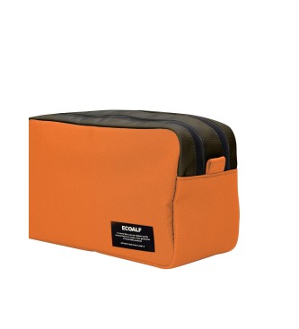 ECOALF Vanity Double Zipper Toilet Bag orange