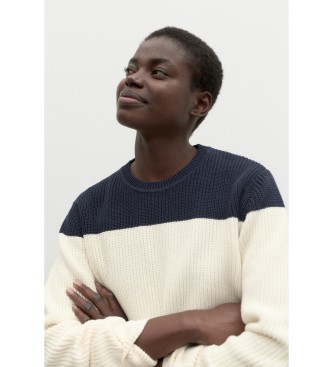 ECOALF Elmalf knitted pullover off-white, black
