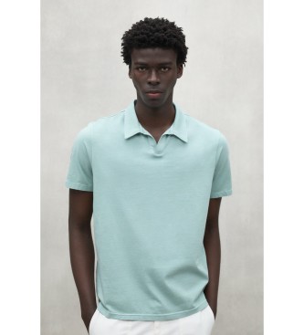 ECOALF Turkusowa koszulka polo Enzo