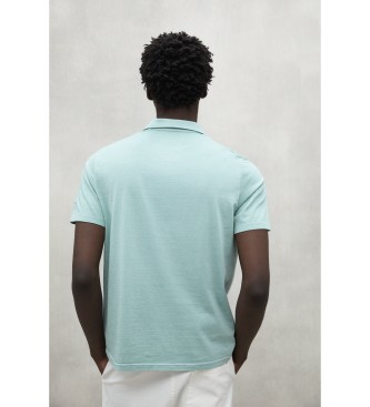 ECOALF Turkusowa koszulka polo Enzo