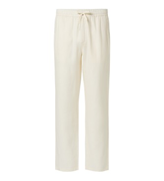 ECOALF Etnične hlače umazano bele barve