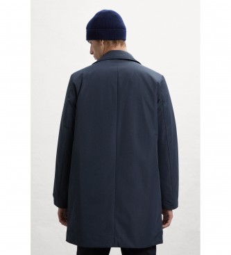 ECOALF Abadia blauw-grijze trenchcoat