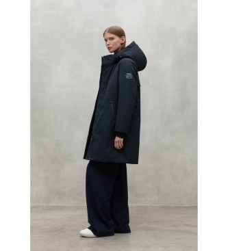 ECOALF Black Glamour Coat