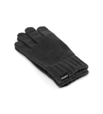 ECOALF Gants en laine noirs