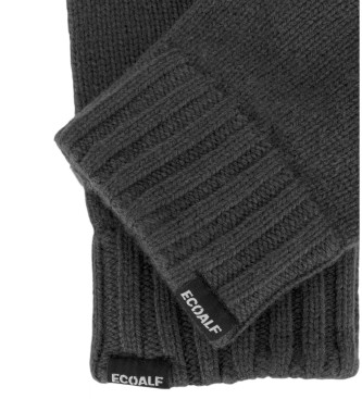 ECOALF Gants en laine noirs