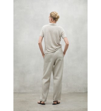 ECOALF Indi beige trousers