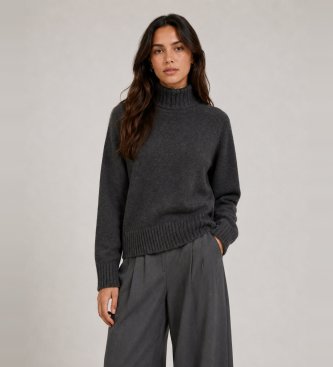 ECOALF Sweter Caqui ciemnoszary