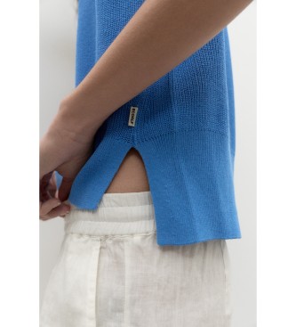 ECOALF Dzianinowa kamizelka Lilacalf Knit niebieska