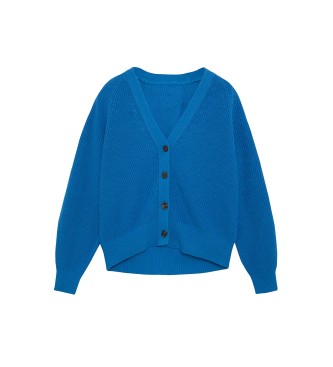 ECOALF Cardigan en maille Limaalf bleu