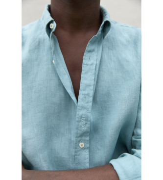 ECOALF Malibu linen shirt blue