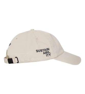 ECOALF Cappellino Messagealf bianco sporco