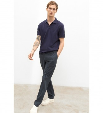 ECOALF Polo blu navy normale Ted