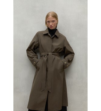 ECOALF Taga bruine trenchcoat