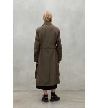 ECOALF Taga trench-coat marron