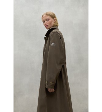 ECOALF Taga trench-coat marron