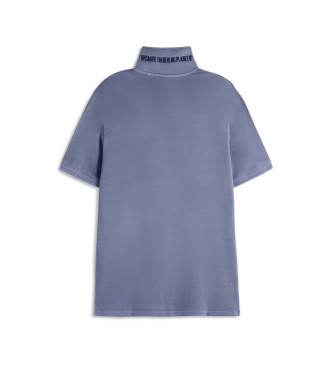 ECOALF Tano piqu polo shirt blue liloso