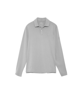 ECOALF Graues Poloshirt Theo