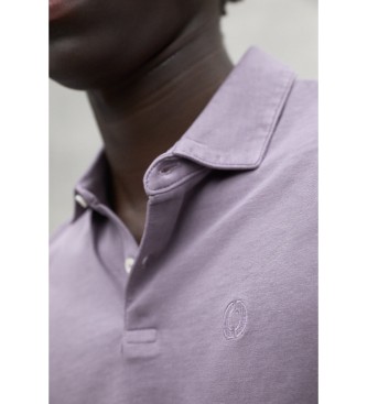 ECOALF Liliowa koszulka polo Theo