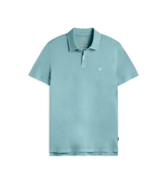 ECOALF Turkusowa koszulka polo Theo