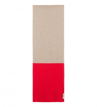 ECOALF Sjaal van gerecyclede wol Thinalf beige, rood