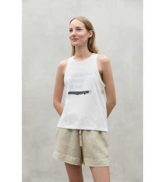 ECOALF T-shirt bianca sottolineata