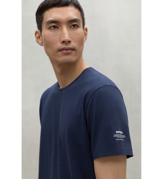 ECOALF T-shirt blu navy con sfiato