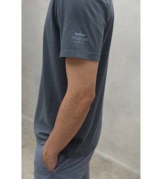 ECOALF T-shirt blu navy con sfiato