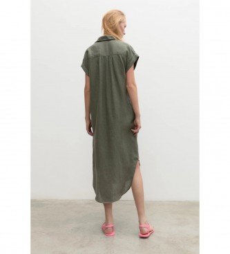 ECOALF Ametystowa zielona sukienka