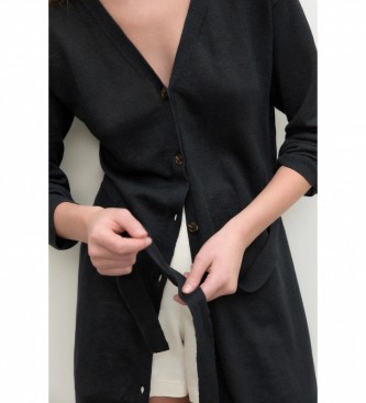 ECOALF Czarna sukienka Plumalf Knit Woman