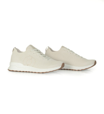 ECOALF Condeknit beige slippers