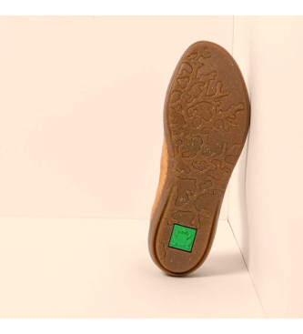 El Naturalista Sapatos de bailarina em pele N5300 Coral bege