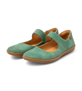 El Naturalista Ballerines en cuir N5301 Turquoise Coral