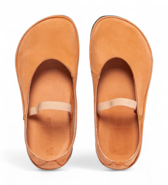 El Naturalista Leather Ballerina Shoes N5670 Bare orange