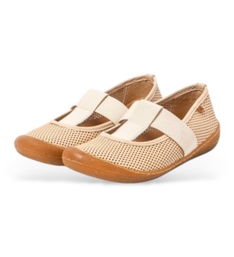 El Naturalista Leather Ballerina Shoes N5787R Pawikan beige