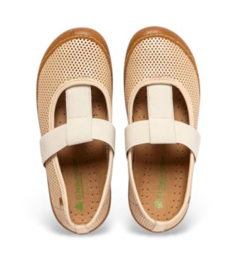 El Naturalista Leather Ballerina Shoes N5787R Pawikan beige