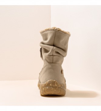 El Naturalista Skórzane buty za kostkę N5624 Lux beżowe