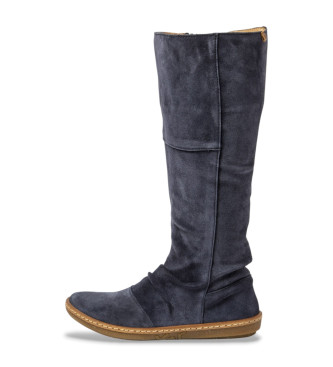 El Naturalista Stivali in pelle scamosciata blu