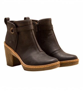 El Naturalista Beech Leather Ankle Boots N5179 svart -Hjd 7,5 cm klack