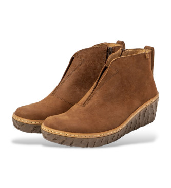 El Naturalista Bottines en cuir marron N5168