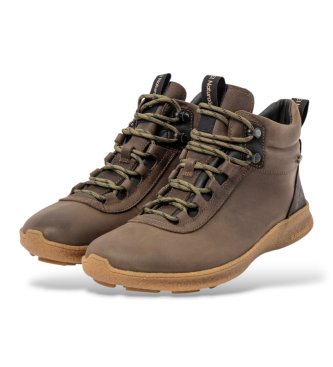 El Naturalista Oroel N5439 greenish brown leather ankle boots