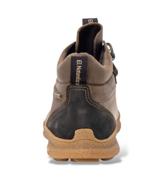 El Naturalista Oroel N5439 greenish brown leather ankle boots