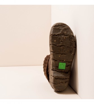 El Naturalista Yggdrasil lederen enkellaarsjes N097 Bruin -Helphoogte 4,5 cm