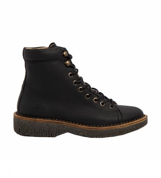 El Naturalista Leather Ankle Boots N5572 Volcano black